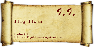 Illy Ilona névjegykártya